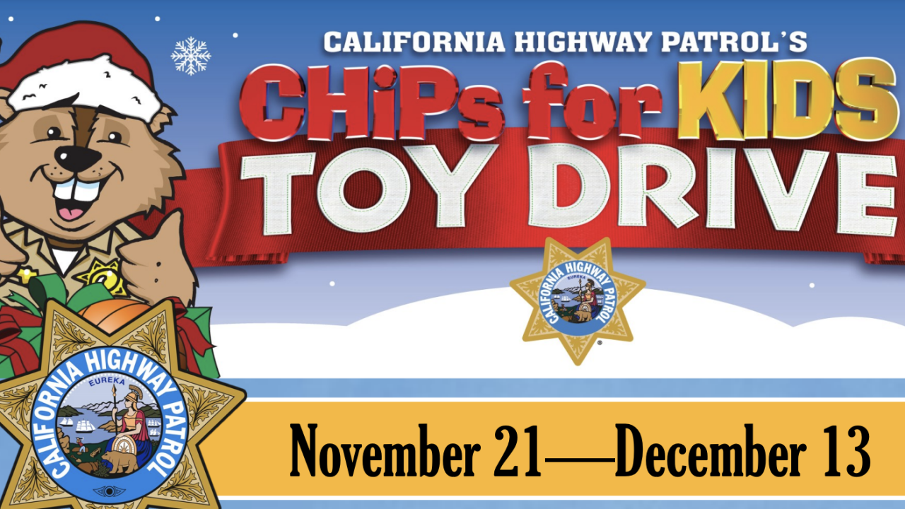 California Highway Patrol's annual 'CHiPs for Kids' toy drive begins Monday